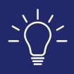 Graphic image of illuminated lightbulb